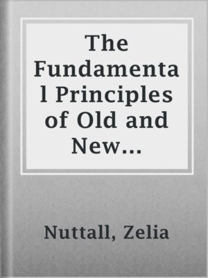 cover image of The Fundamental Principles of Old and New World Civilizations
